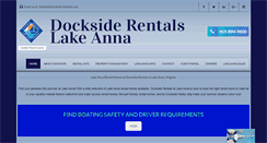 Desktop Screenshot of docksiderentalsatlakeanna.com