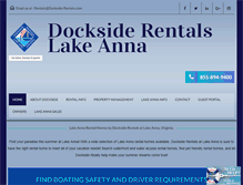 Tablet Screenshot of docksiderentalsatlakeanna.com